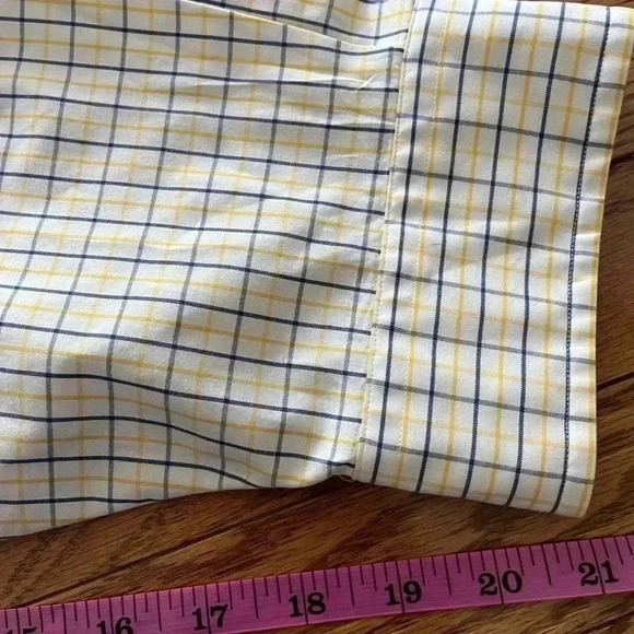[18/36-37]Ralph Lauren Blue Tag  Yellow/Blue Plaid Classic Fit Dress Shirt -NWOT - Picture 7 of 8